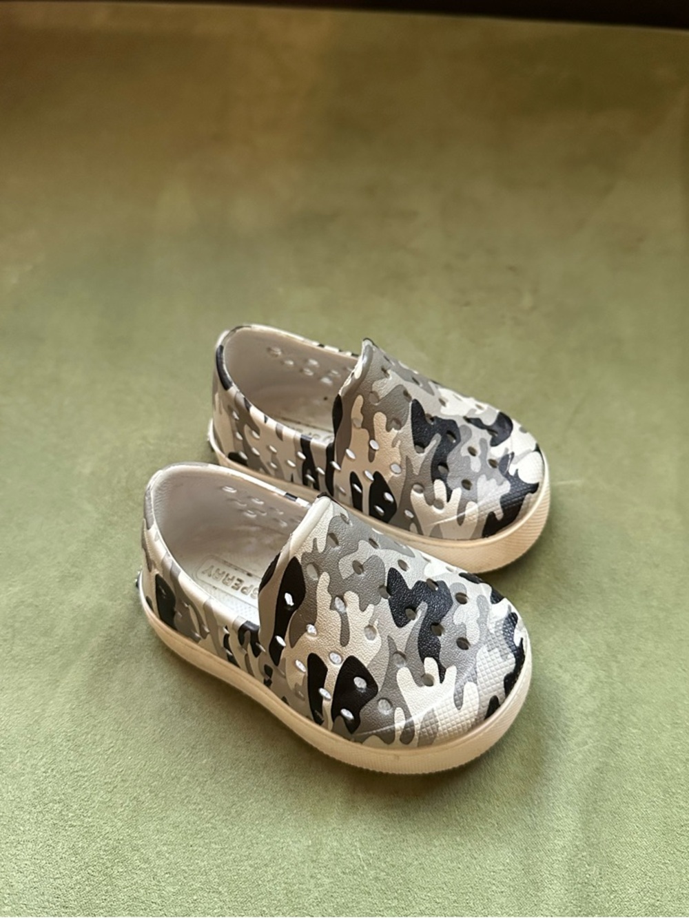 Sperry Toddler EVA Slip-On Sneakers in Grey Camo